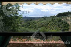 The Chianti valley view from the main bedroom